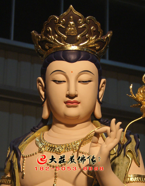 彩绘弥勒菩萨像