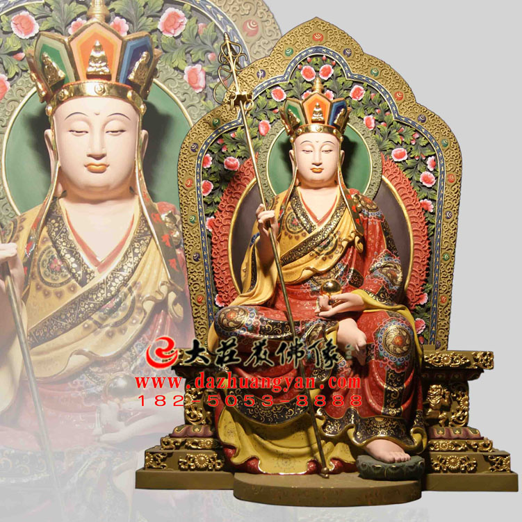 铜雕彩绘地藏菩萨