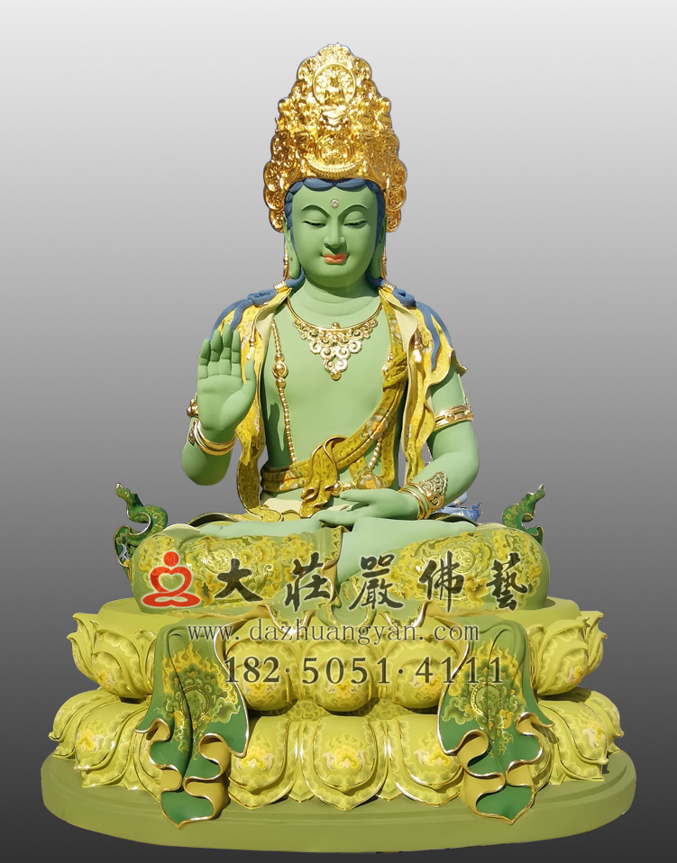 脱胎五方佛之贴金不空成就佛
