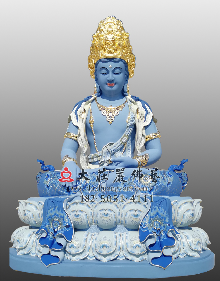 铜雕阿闪佛彩绘佛像