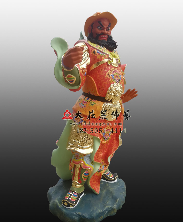 周仓彩绘神像