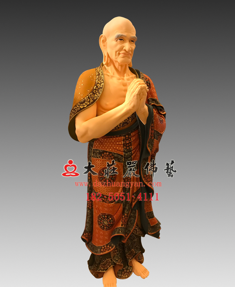 迦叶彩绘左侧彩绘佛像