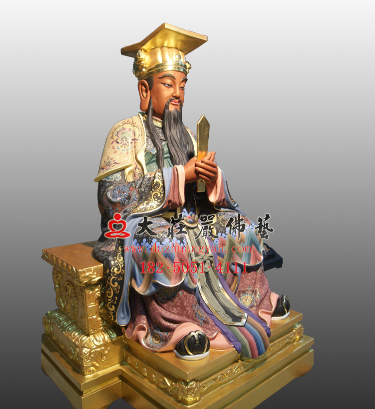 地官彩绘神像