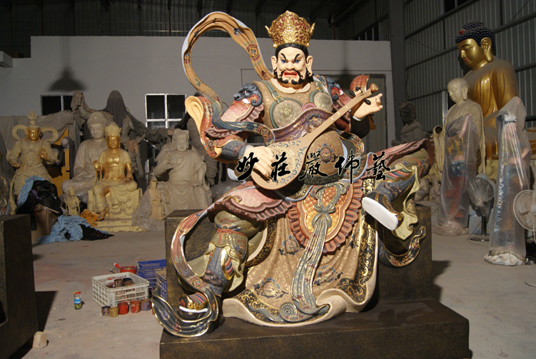 铜雕持国天王佛像制作方法及过程